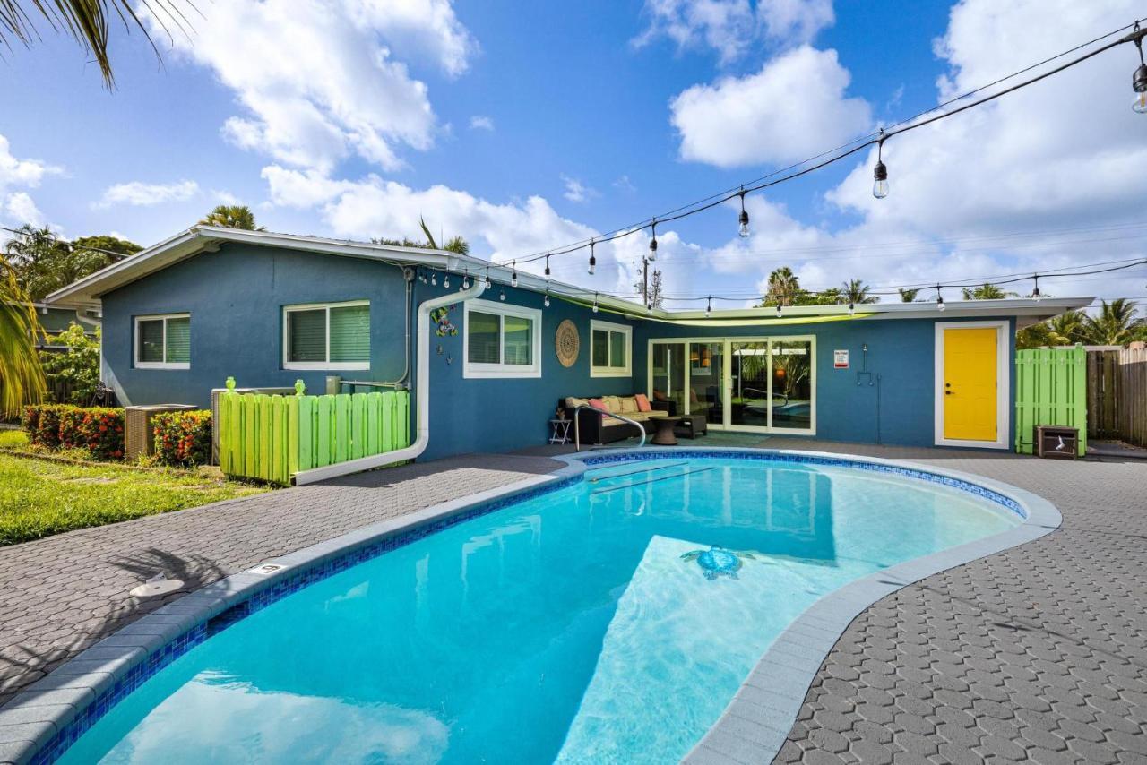 Trendy 3-Bedroom Villa With Saltwater Pool And Yard Fort Lauderdale Exterior photo